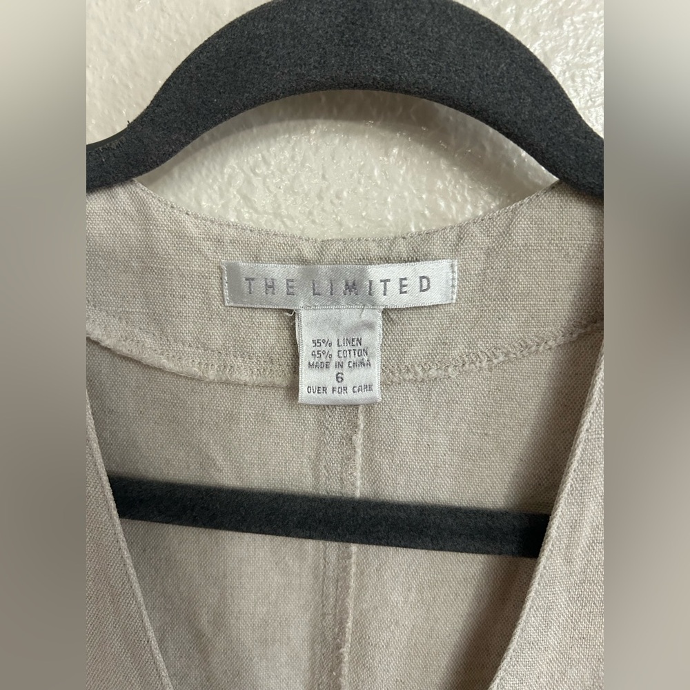 Vintage 90s The Limited Linen Cotton Blend Button Snap Maxi Dress Womens 6 - Picture 6 of 12